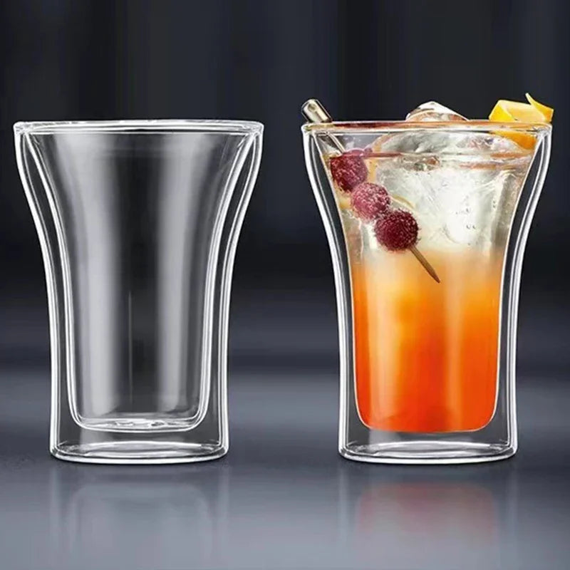 Double-Layer Glass Coffee Mug – Heat Resistant Cup for Espresso and Tea