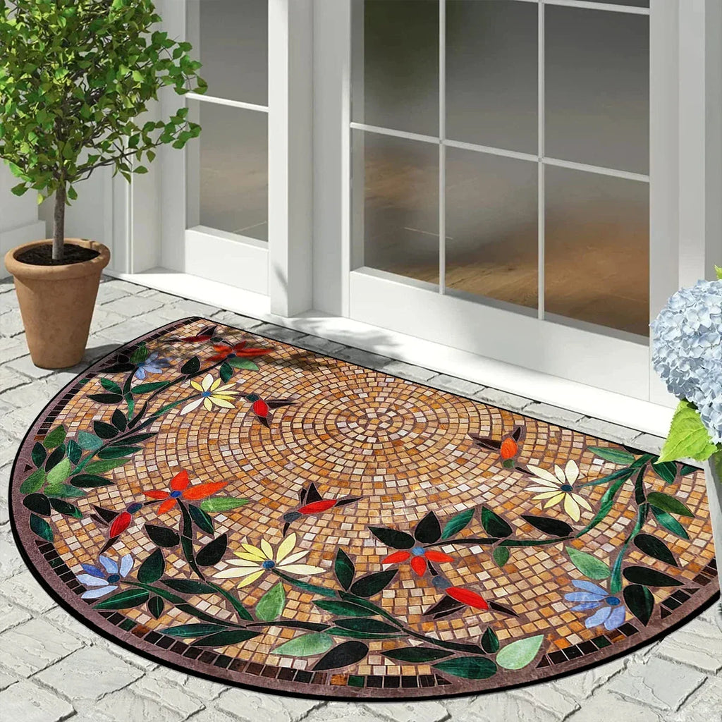Retro Non-Slip Entrance Mat – Wear-Resistant Absorbent Rug for Home Decor
