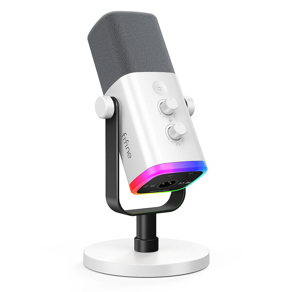 USB XLR Dynamic Microphone – Touch Mute Studio Mic for Gaming and Podcasting