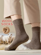 Merino Wool Blend Socks – Thermal Harajuku Style for Winter Cold