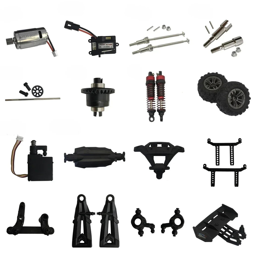 RC Car Spare Parts – Differential and Suspension Components for 1/16 Models
