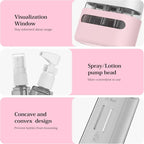 4-in-1 Travel Bottle Set – Leak Proof Refillable Containers for Toiletries