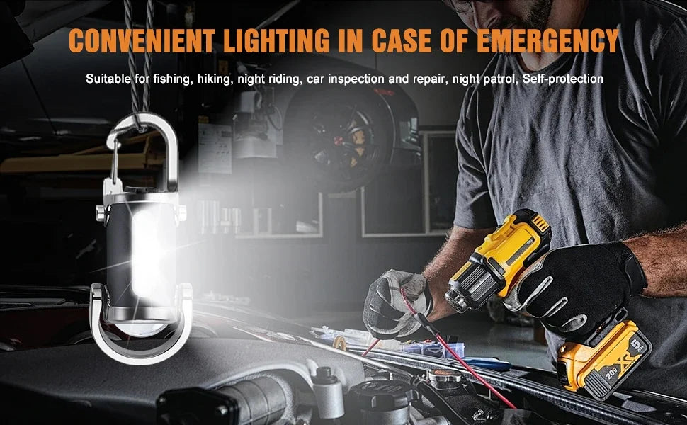 Rechargeable COB Keychain Flashlight – Portable Pocket Light for Camping