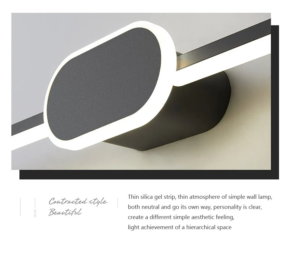 Modern LED Wall Sconce – Minimalist Mirror Lighting for Bathroom and Bedroom