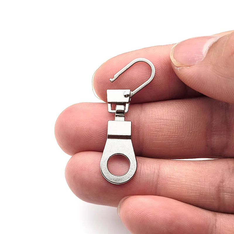 Detachable Metal Zipper Puller Kit – Replacement Repair Set for Sewing Craft