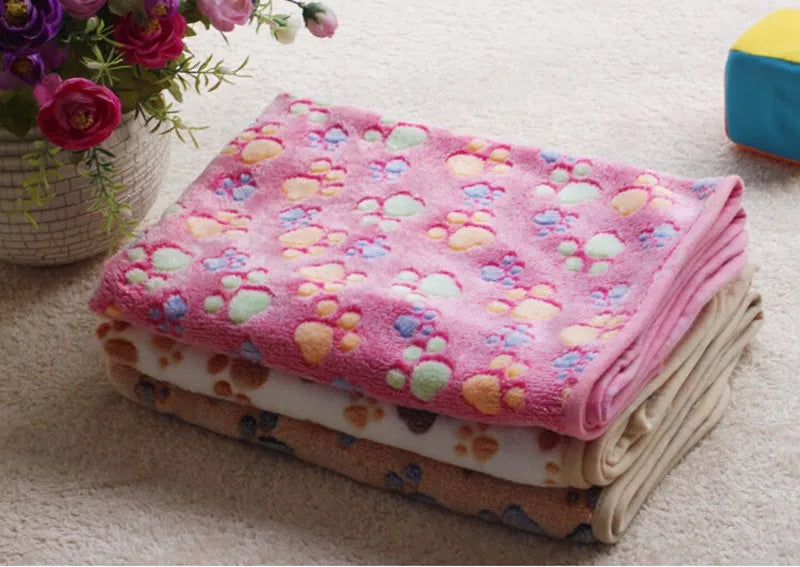Fleece Pet Bed Blanket – Soft Warm Mat for Small to Large Dogs and Cats