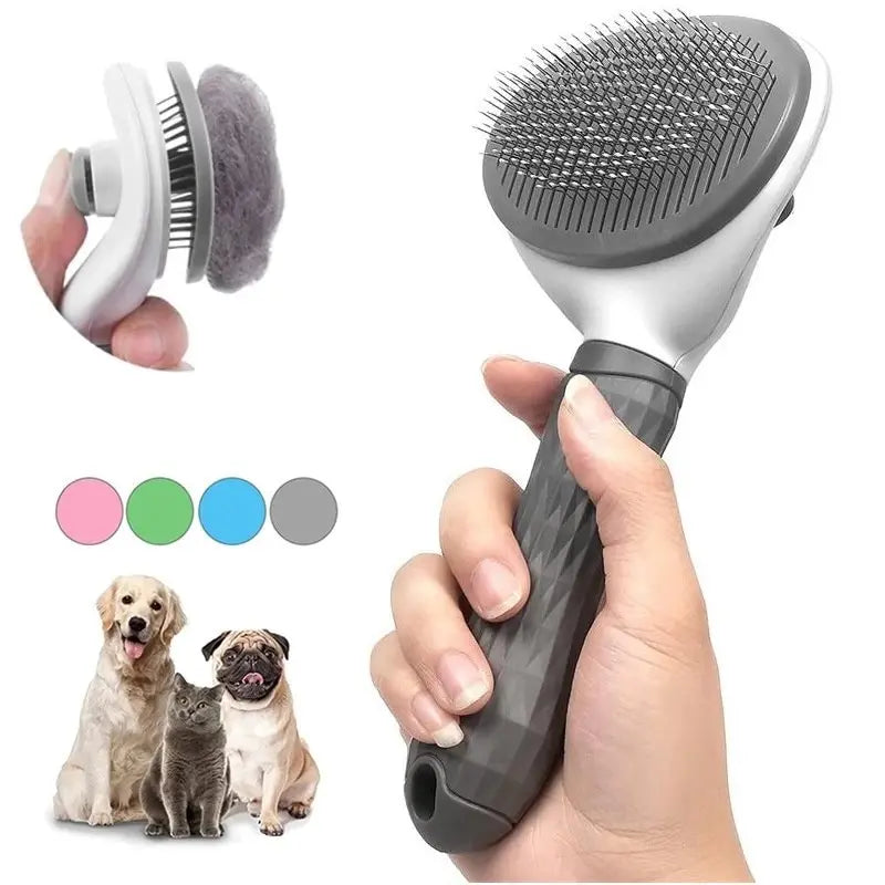 Self Cleaning Pet Brush – Grooming Tool for Dogs and Cats