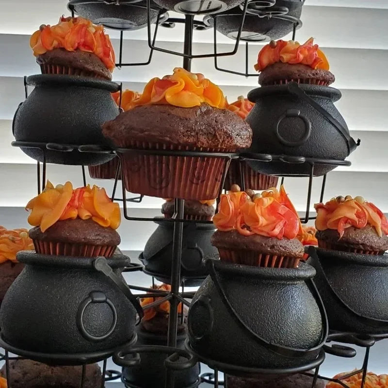 Large Plastic Cauldron – Halloween Candy Holder for Party Decorations