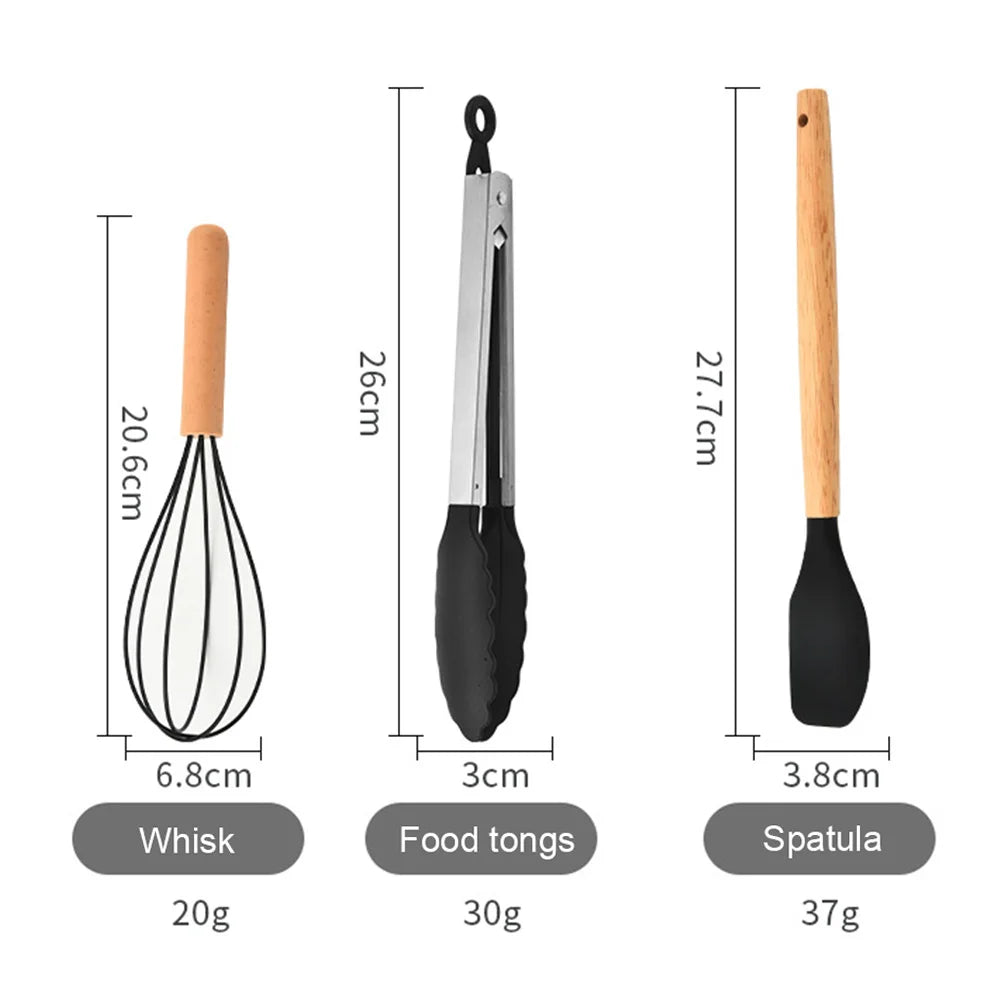 Silicone Kitchen Utensil Set – Non-Stick Cooking Tools for Home Chefs