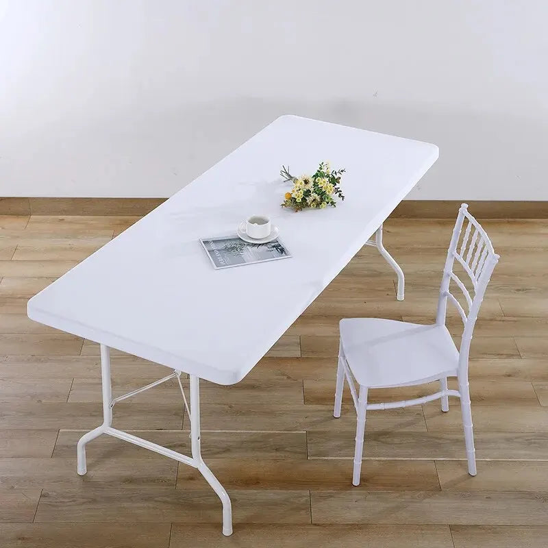 Fitted Rectangular Tablecloth – Washable Fabric for Outdoor Parties and Camping