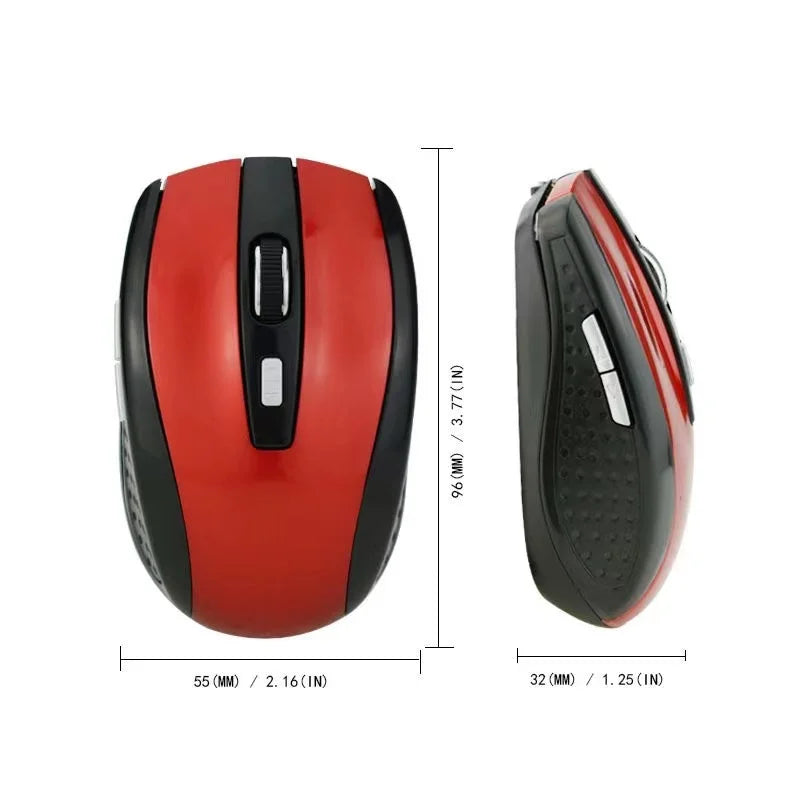 Ergonomic Wireless Optical Mouse – 6D Gaming Peripheral for PC Laptop