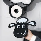 Sheep Toilet Paper Holder – Wall Mounted Metal Organizer for Bathroom Decor