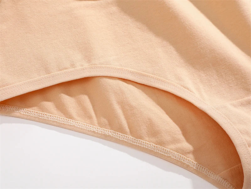 Cotton Letter Belt Briefs – Low Waist Breathable Lingerie for Women