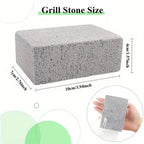 Pumice Grill Cleaning Brick – Heavy Duty Scouring Stone for Outdoor BBQs