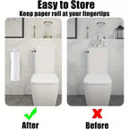 Wall Mounted Paper Towel Holder – Adhesive Bathroom Kitchen Organizer