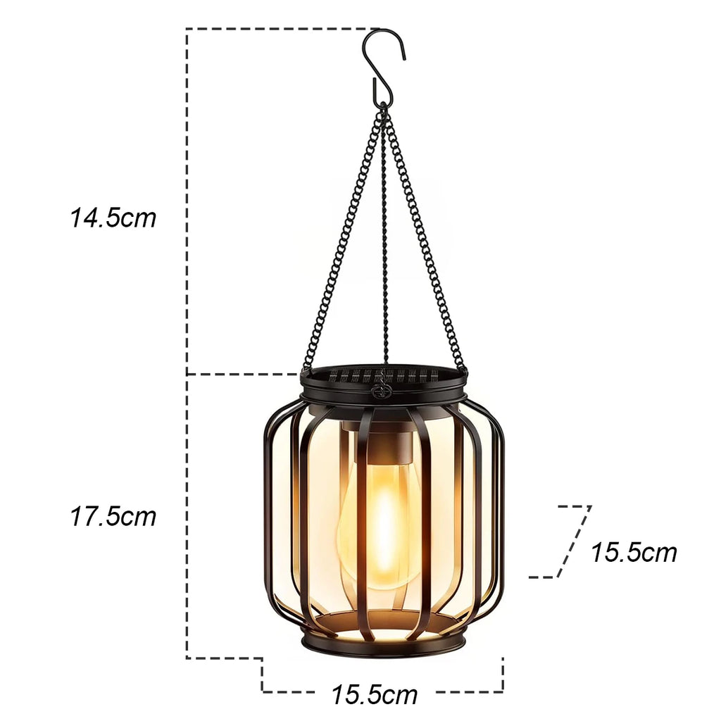 Solar LED Lantern – Waterproof Warm White Light for Outdoor Garden Decor
