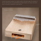 Hluru Wooden Kalimba – 21 Key Thumb Piano for Music Beginners and Education