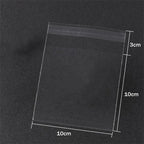 Matte Transparent Cellophane Bags – Self Sealing Pouches for Cookies and Jewelry
