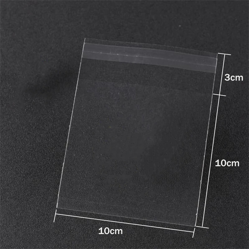 Matte Transparent Cellophane Bags – Self Sealing Pouches for Cookies and Jewelry