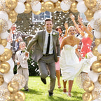 Metallic Pearl and Confetti Balloons – Decorative Latex Set for Party Events