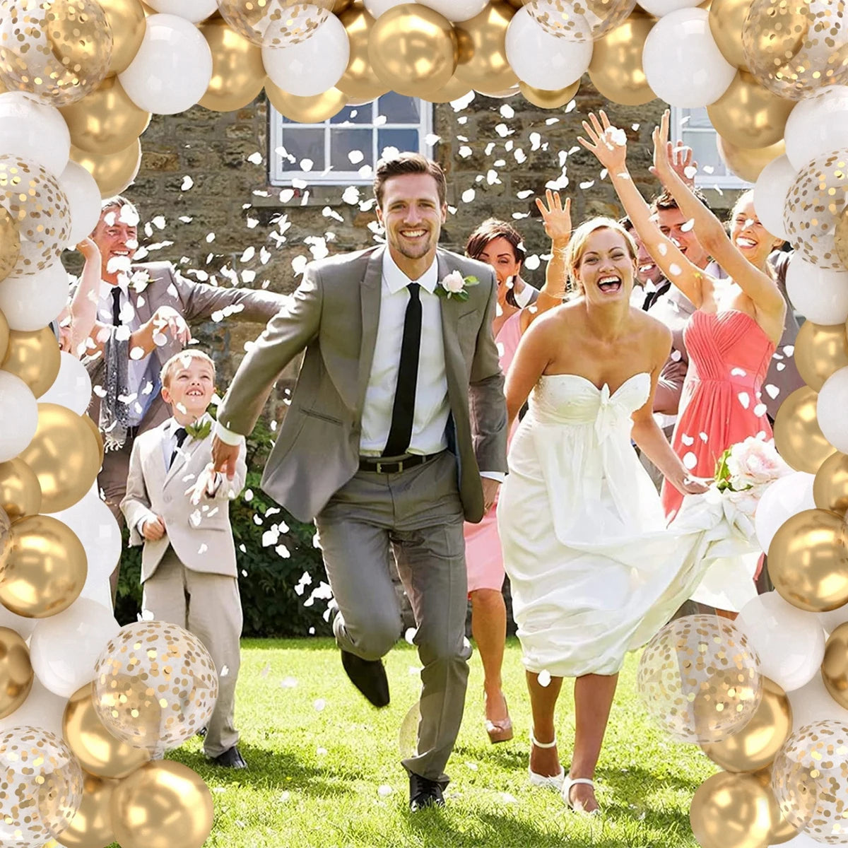 Metallic Pearl and Confetti Balloons – Decorative Latex Set for Party Events