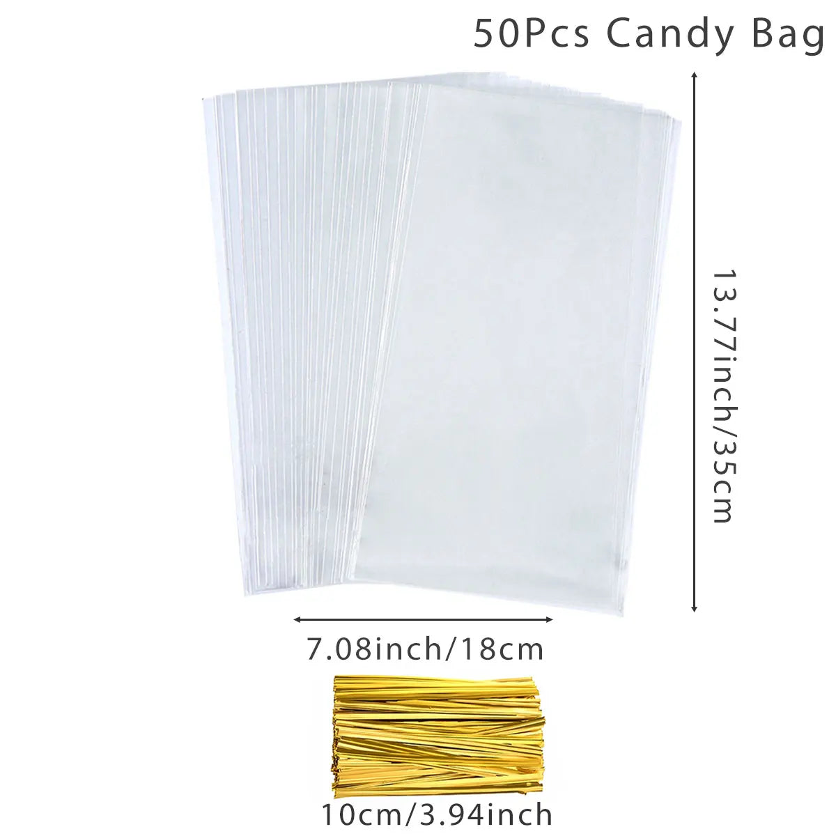 Clear Cellophane Bags – Transparent Plastic Packaging for Party Gift Favors