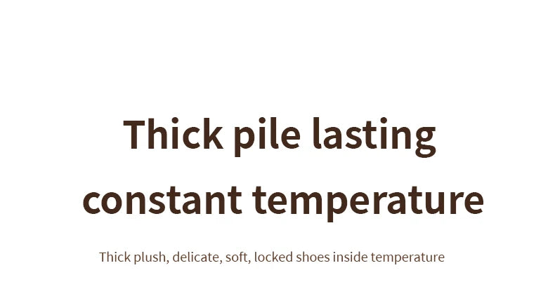 Fluffy Fur-Lined Slippers – Anti-Slip Thick Sole Winter Shoes for Indoor Home Use