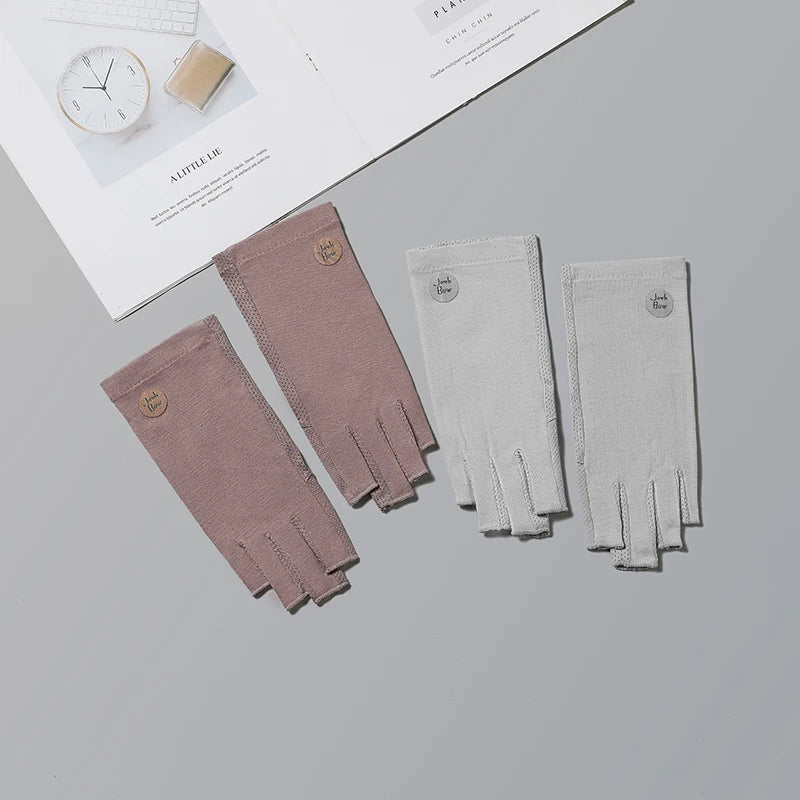 Cotton Fingerless Sunscreen Gloves – UV Protection for Driving and Outdoor