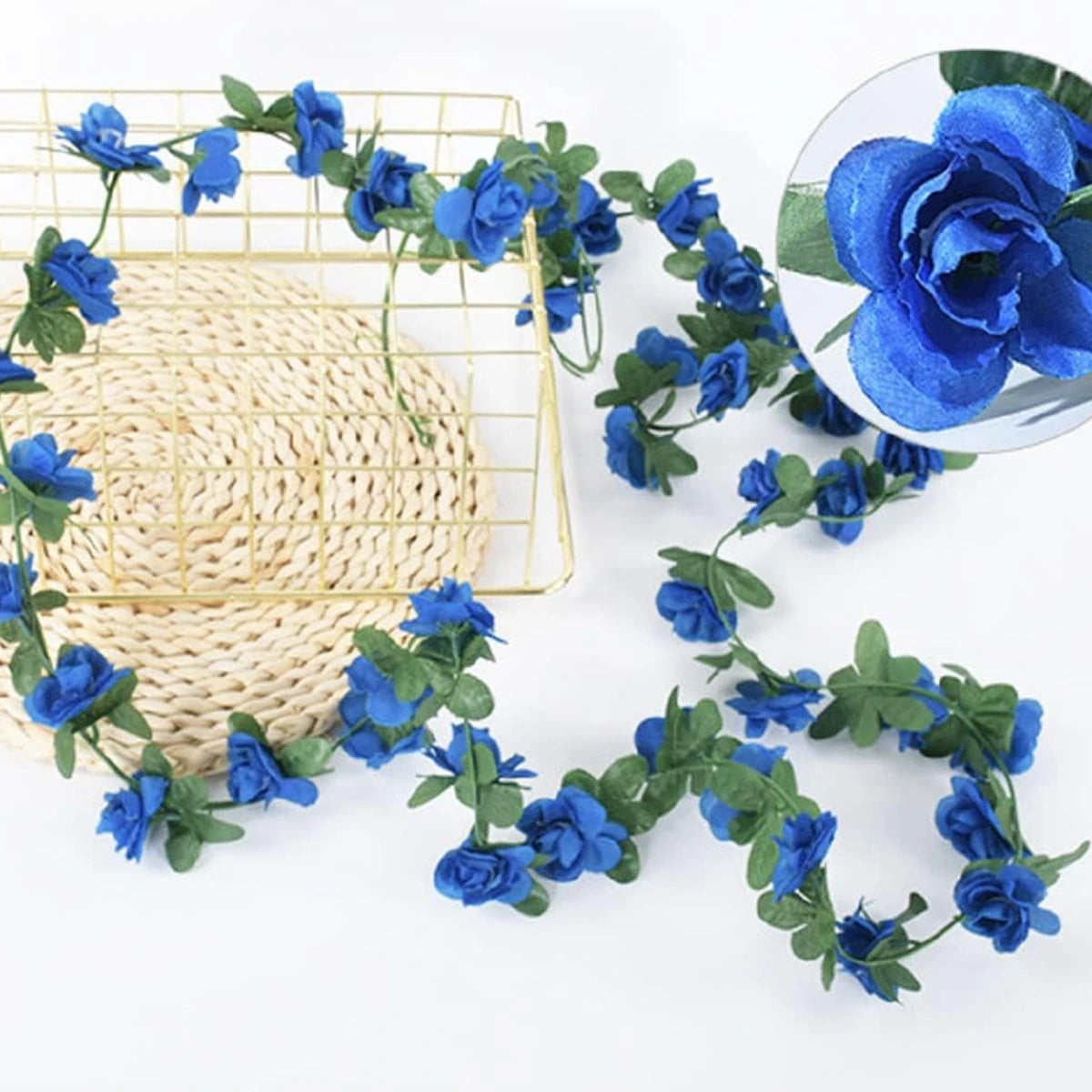Artificial Rose Rattan Vine – 250CM Floral Garland for Wedding Home Decor