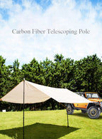 Carbon Fiber Telescopic Tarp Pole – Adjustable 3m Lightweight Camping Gear