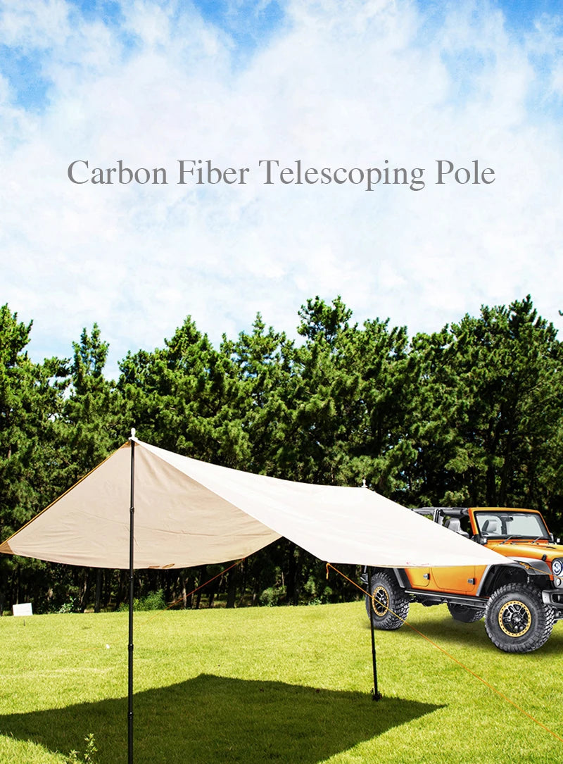 Carbon Fiber Telescopic Tarp Pole – Adjustable 3m Lightweight Camping Gear