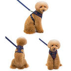 Plaid Pet Harness Leash Set – Adjustable Vest for Small Dogs and Cats