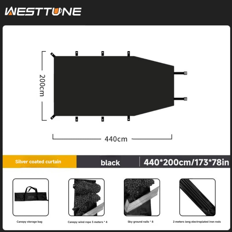 Portable Car Awning Tarp – Lightweight Vehicle Shelter for Camping