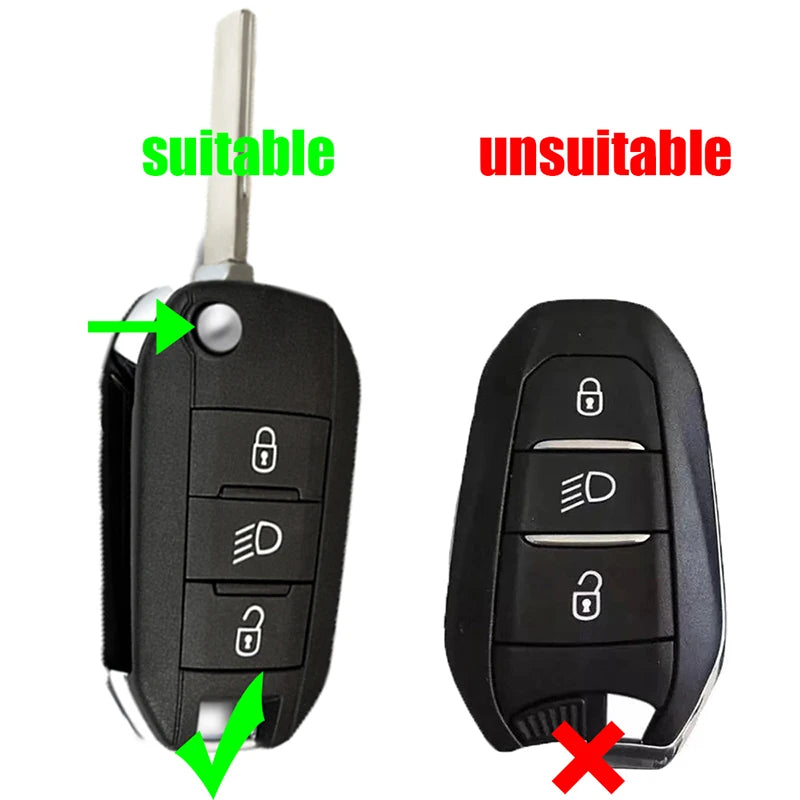 Silicone Flip Key Fob Cover – Protective Remote Case for Peugeot and Citroen