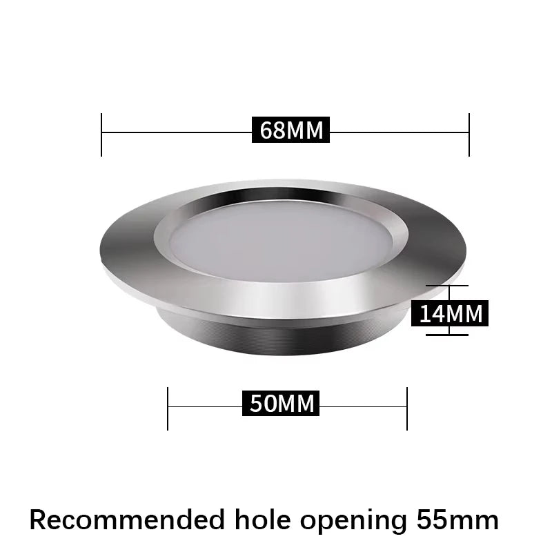 Ultra-thin LED Downlight – 3W Embedded Spotlight for Kitchen and Bathroom