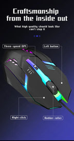 Wired LED Gaming Mouse – Ergonomic Backlit Optical Mouse for PC Desktop Laptop
