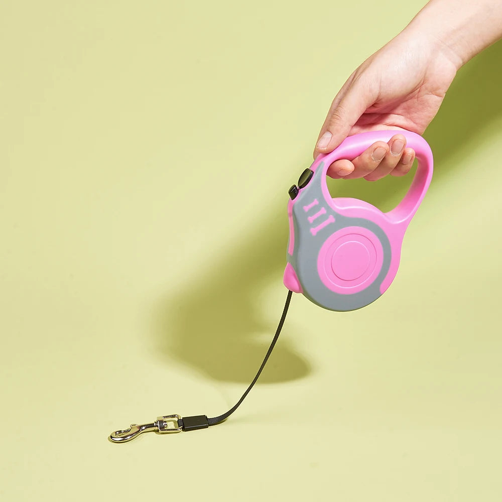 Retractable Nylon Dog Leash – Durable Automatic Lead for Small to Large Pets