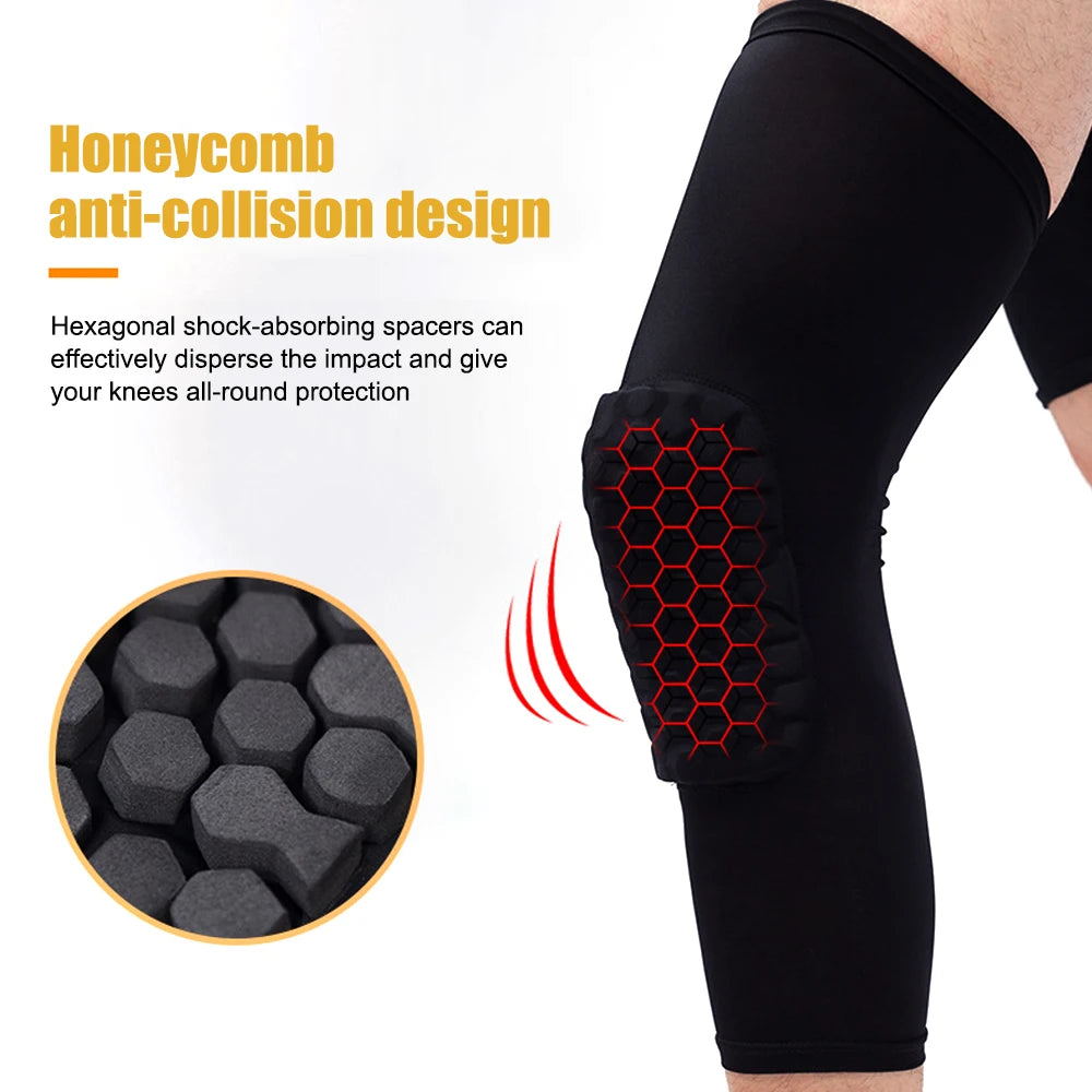 Honeycomb Compression Knee Pads – Protective Sleeve for Sports
