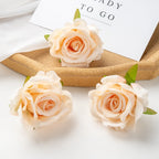 Artificial Silk Rose Heads – Decorative Flowers for Wedding Home Decor
