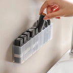 3-Grid Plastic Desk Organizer – Multi-Functional Storage for Makeup
