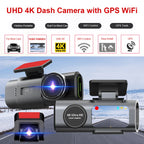 4K WiFi Dash Cam – GPS Night Vision Car DVR for Vehicle Security