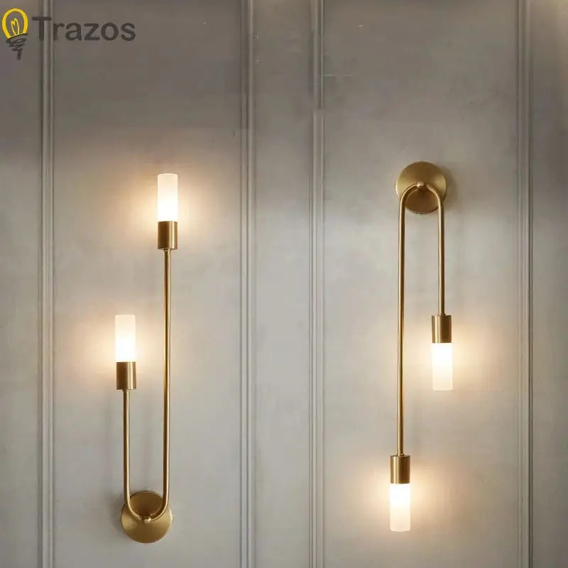 Modern LED Wall Lamp – Minimalist Black and Gold Lighting for Home Decor