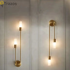 Modern LED Wall Lamp – Minimalist Black and Gold Lighting for Home Decor