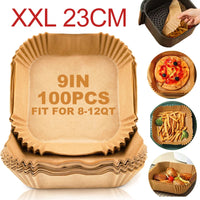 Disposable Air Fryer Parchment Liners – 9 Inch Nonstick Paper for Baking
