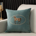 Embroidered Horse Cushion Cover – 45cm Decorative Pillow Case for Home Sofa