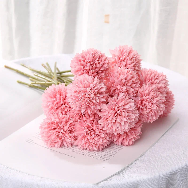Artificial Dandelion Chrysanthemum Bouquet – Floral Decor for Home Wedding
