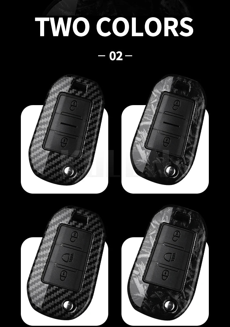Carbon Fiber Car Key Case – Protective Fob Cover for Peugeot and Citroen