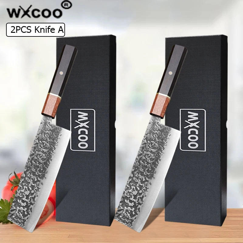 Hand Forged Japanese Chef Knife – Professional Kitchen Cleaver for Meat Cutting