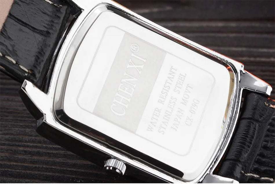 Quartz Couple Watches – Waterproof Leather Calendar Wristwatch for Daily Wear