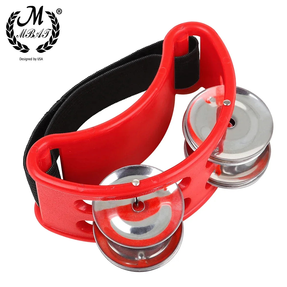 Foot Tambourine with Metal Jingles – Percussion Instrument for Drumming